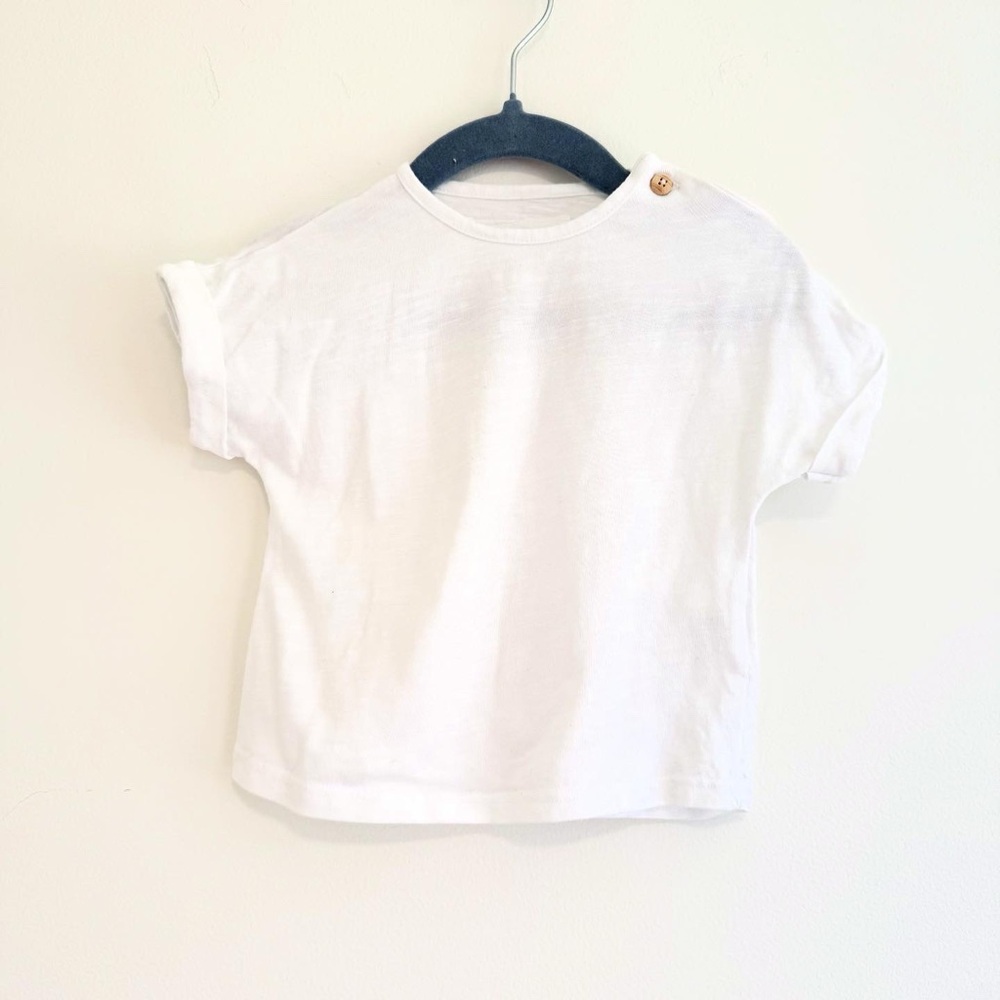 Zara white t-shirt 3-6 months